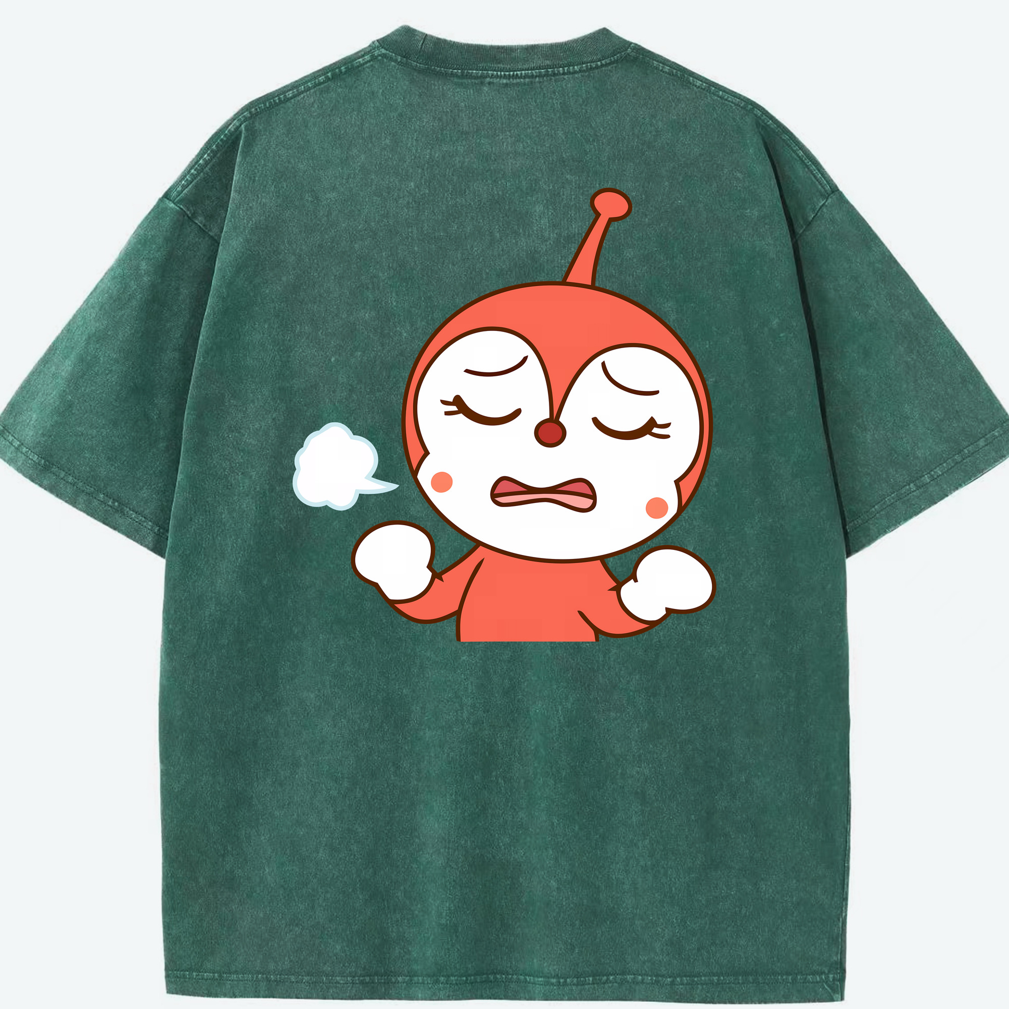 （画像用） アンパンマン Anpanman 綿100% ヴィンテージ風 半袖Tシャツ（背面プリント）